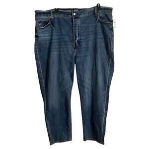 Old Navy Women's Extra High Rise Straight Jeans Blue Plus Size 26 Button Fly